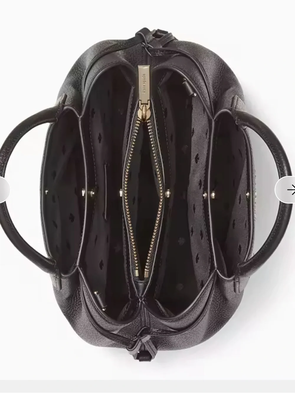 Kate Spade Black Pebbled Leather Dumpling Satchel Bag